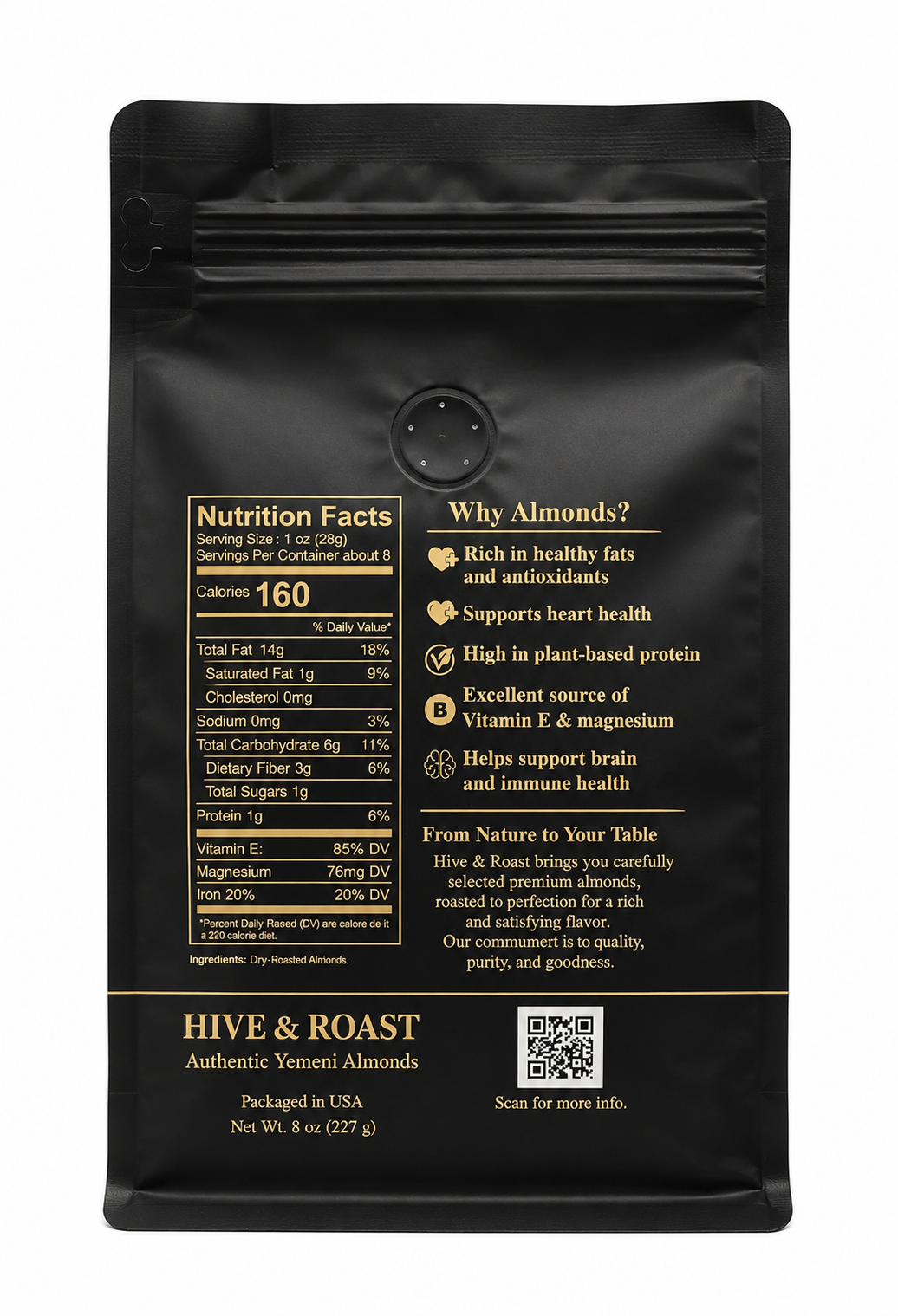 Hive & Roast Premium Golden Yemeni Raisins – Wild Sun-Dried (8 oz)