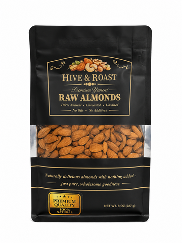 Premium Raw Yemeni Almonds 100% Natural • Unroasted • Unsalted | Hive & Roast