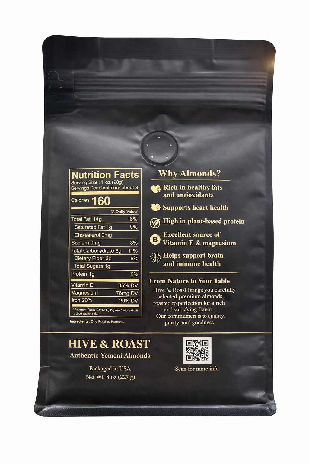 Premium Raw Yemeni Almonds 100% Natural • Unroasted • Unsalted | Hive & Roast